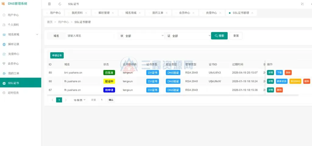 图片[4]-专业级DNS多级域名分发解析系统源码Ver1.001-三鑫资源网-虚拟资源分享平台！