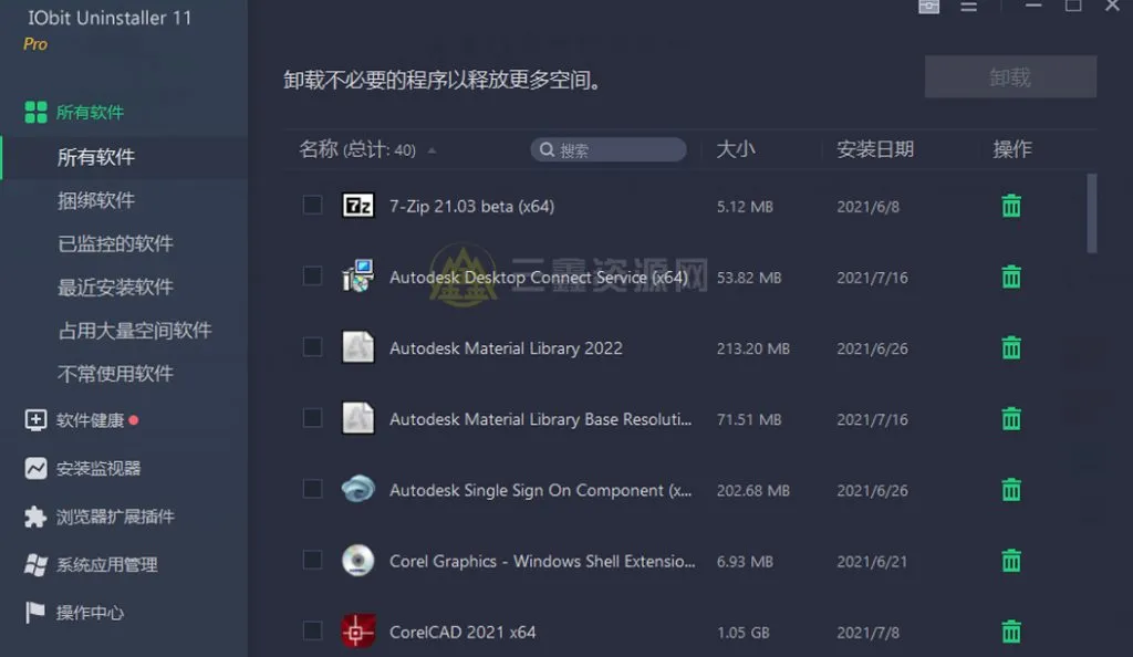 IObit Uninstaller Pro v15.4.0.1特别版 专业软件卸载注册表清理工具-三鑫资源网-虚拟资源分享平台！